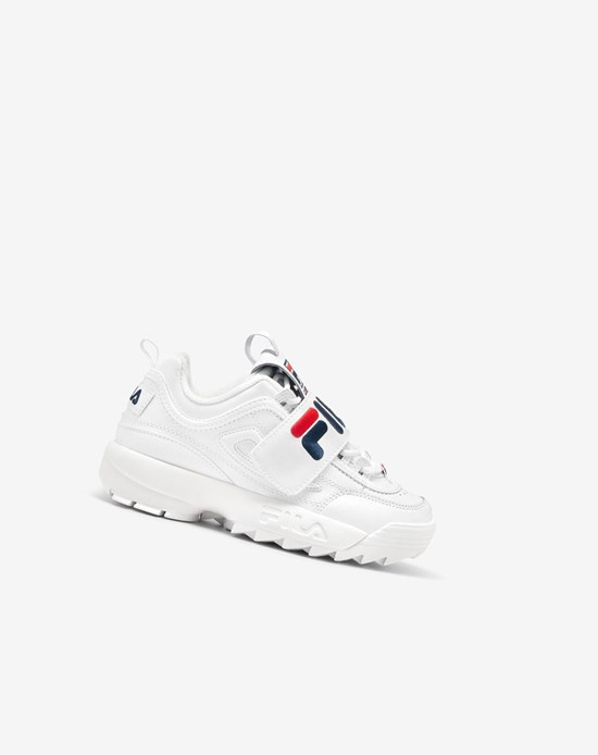 Fila Disruptor 2 Applique Sneakers Blanche Bleu Marine Rouge | 875VJIUZX