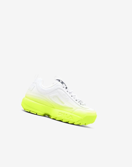 Fila Disruptor 2 Brights Fade Sneakers Wht/Wht/Sfty | 372YWTGCF