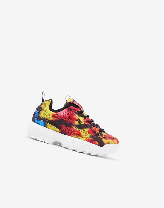 Fila Disruptor 2 Dark Tie Dye Sneakers Noir Blanche | 914ZEXQDL