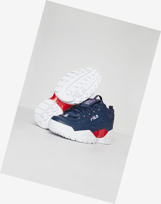 Fila Disruptor 2 Lab Sneakers Bleu Marine Blanche Rouge | 947FBPWCI