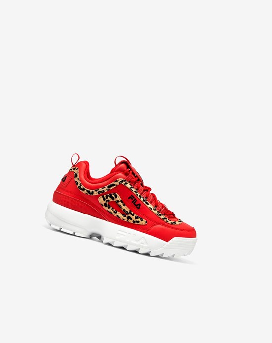 Fila Disruptor 2 Leopard Sneakers Rouge Noir Blanche | 164NASZBQ