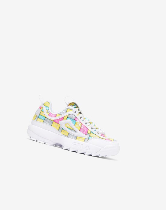 Fila Disruptor 2 Patchwork Sneakers Blanche | 382LCTFPB