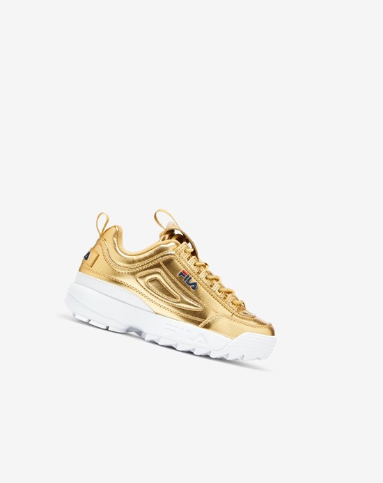 Fila Disruptor 2 Premium Metallic Sneakers Mgld/Mgld/Wht | 027DMPLBG