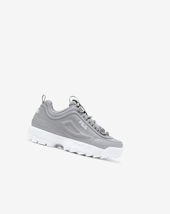 Fila Disruptor 2 Premium Sneakers Argent Blanche Blanche | 932WKSXEY