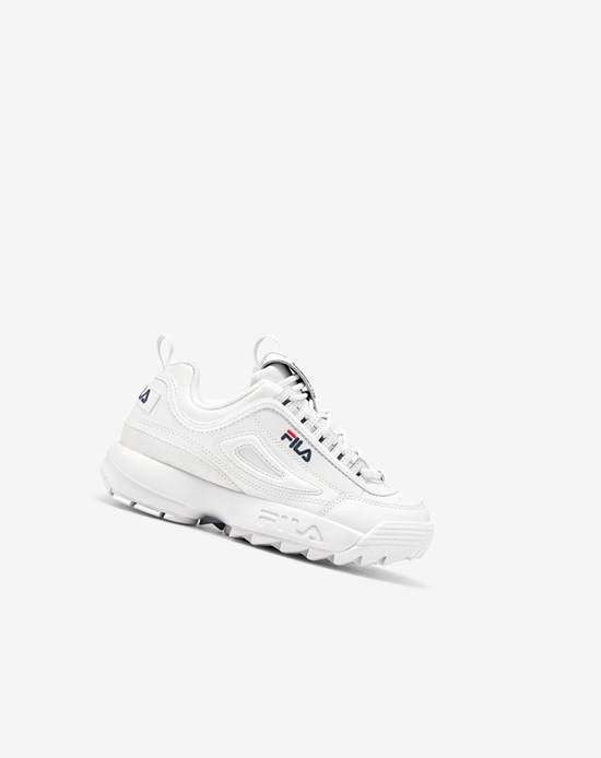 Fila Disruptor 2 Premium Sneakers Blanche Bleu Marine Rouge | 871SCVAZF