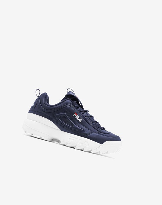 Fila Disruptor 2 Premium Sneakers Bleu Marine Blanche Rouge | 390LKQSGJ