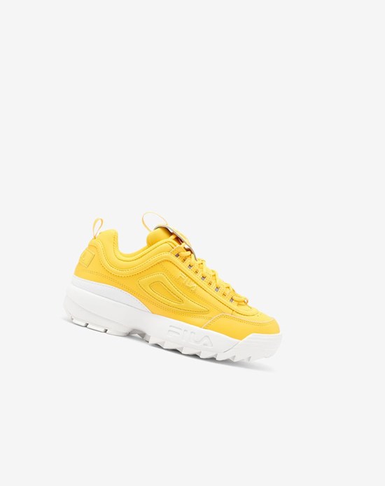 Fila Disruptor 2 Premium Sneakers Jaune Jaune Blanche | 145QWEDOL