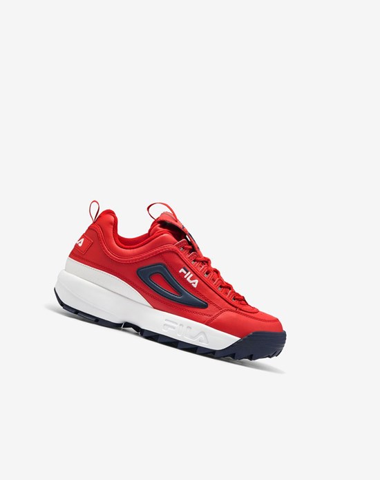 Fila Disruptor 2 Premium Sneakers Rouge Blanche Bleu Marine | 618ZNJWPL