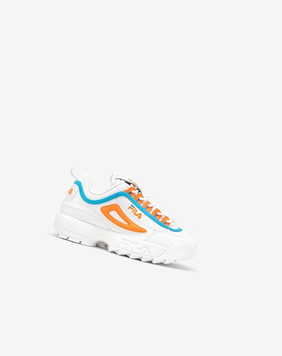 Fila Disruptor 2 Sneakers Blanche Bleu Orange | 096ACVIEX