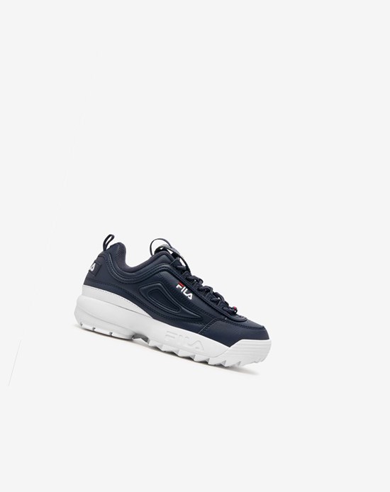 Fila Disruptor 2 Sneakers Bleu Marine Blanche Rouge | 764KEOXVT