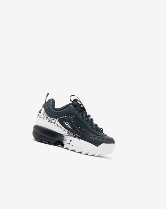 Fila Disruptor 2 Splatter Sneakers Noir Noir Blanche | 413GPDJBH
