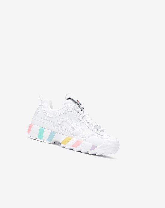Fila Disruptor 2 Stripe Midsole Sneakers Blanche Bleu | 473IUCHVK