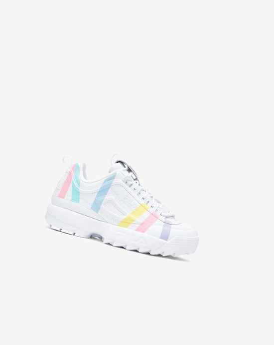 Fila Disruptor 2 Stripe Sneakers Blanche Bleu | 340QWCXRT