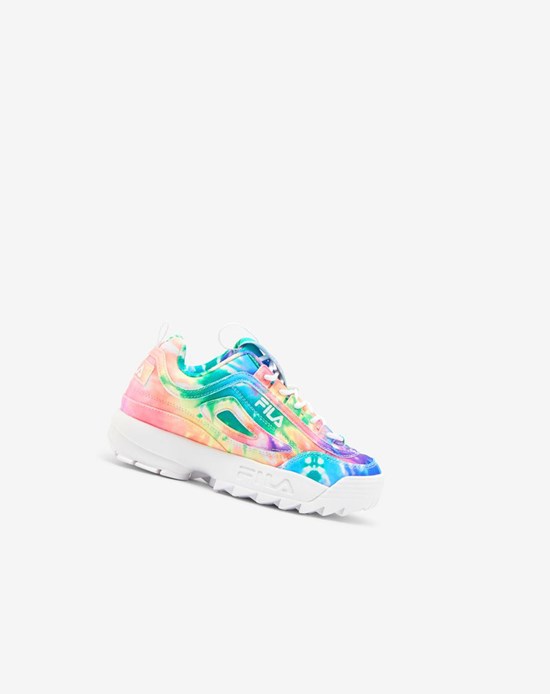 Fila Disruptor 2 Tie Dye Sneakers Blanche Blanche | 940ZCQXOM