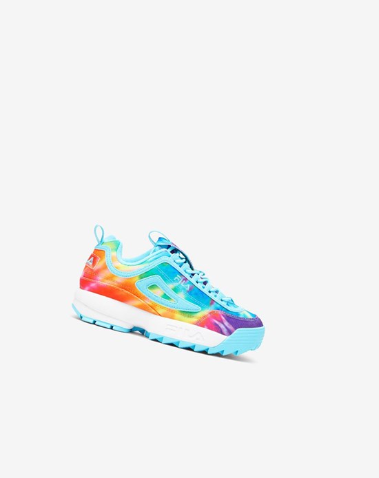 Fila Disruptor 2 Tie Dye Sneakers Bleu Blanche | 654JMWHPG