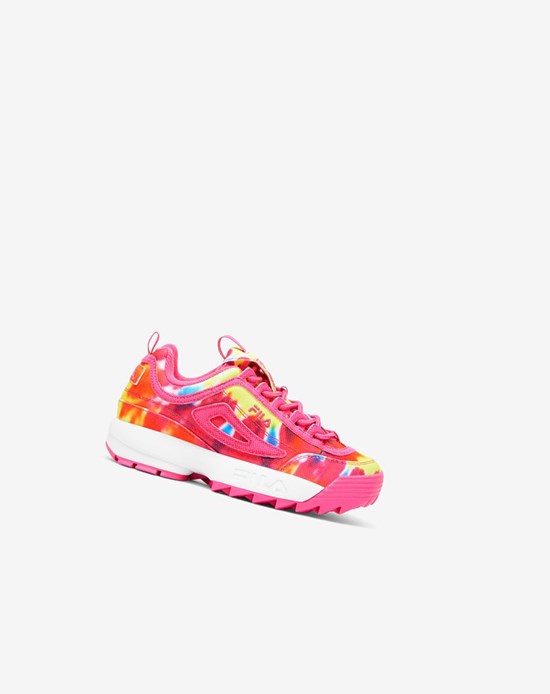 Fila Disruptor 2 Tie Dye Sneakers Rose Blanche | 912YIHUVC
