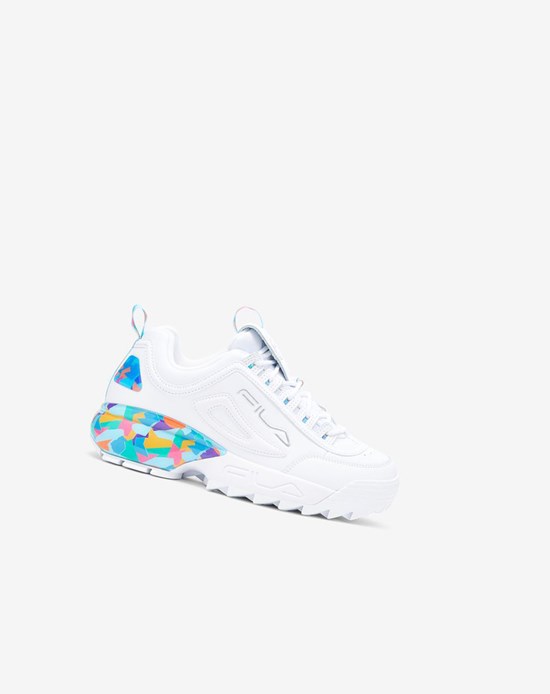 Fila Disruptor 2a '90s Sneakers Blanche Violette Rouge Orange | 352DHJLAM