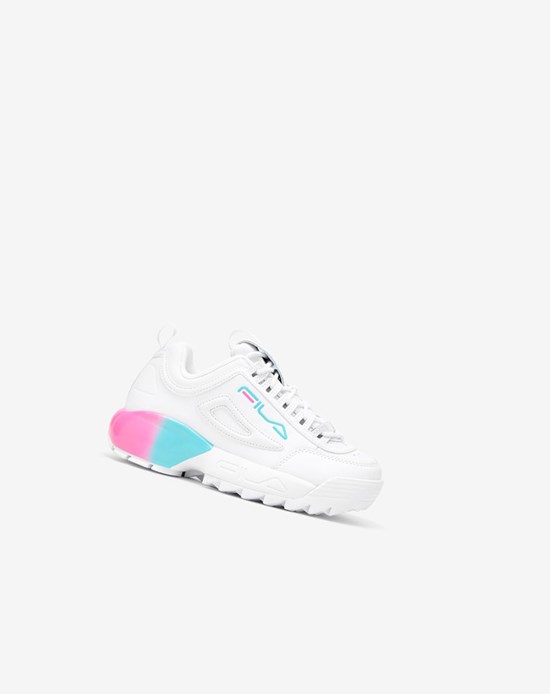 Fila Disruptor 2a Sneakers Blanche Rose Bleu | 084CQHYFT