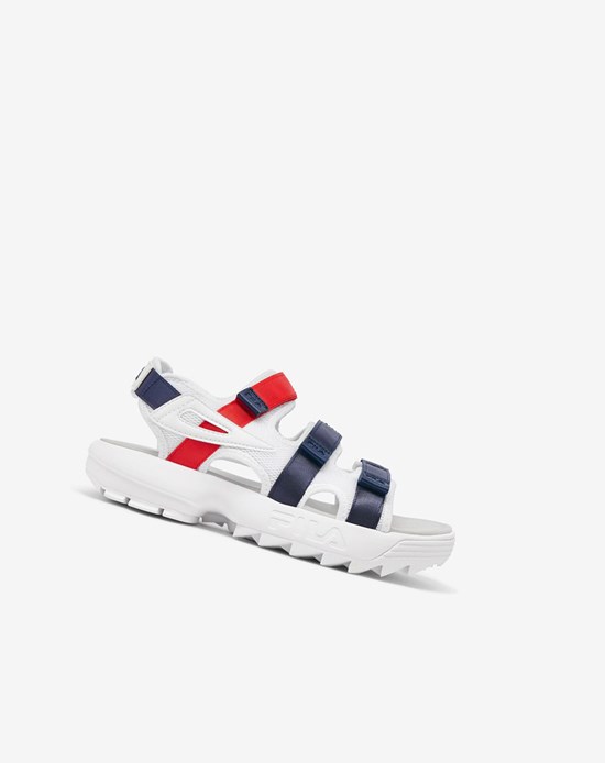 Fila Disruptor Sandal Claquette Sandals Blanche Bleu Marine Rouge | 640CMDZKF