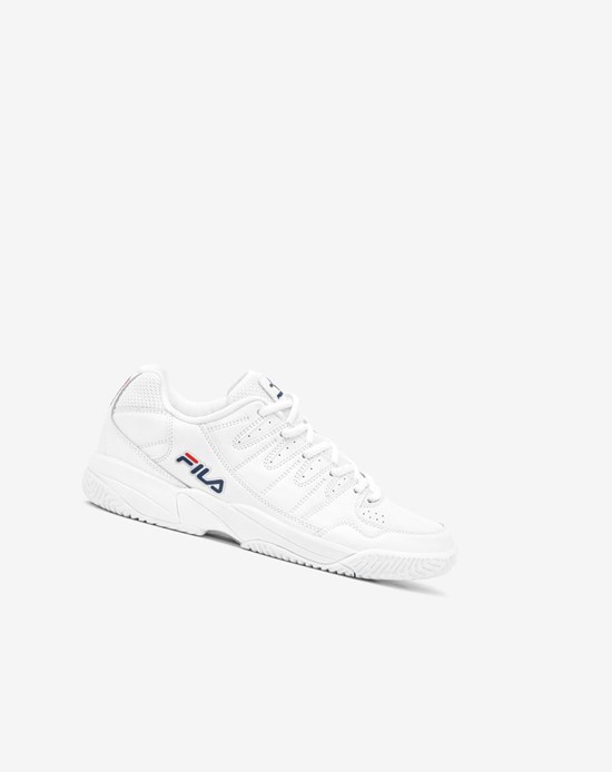 Fila Double Bounce Tennis Shoes Blanche Bleu Marine Rouge | 174HWZKGI