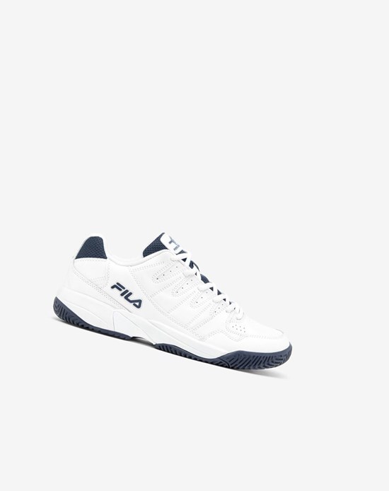 Fila Double Bounce Tennis Shoes Blanche Bleu Marine Blanche | 918SDZTHL