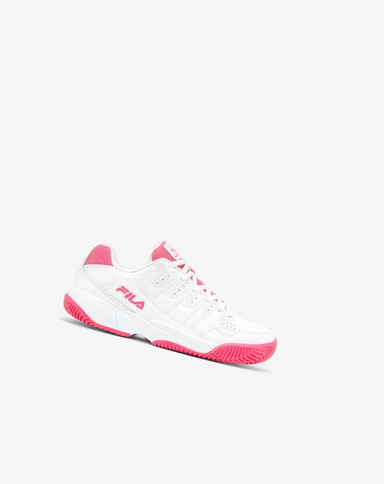 Fila Double Bounce Tennis Shoes Wht/Pglo/Msil | 169VBTPJQ
