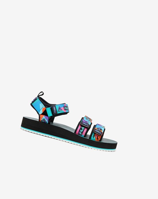 Fila Drifter Dns '90s Claquette Sandals Noir Violette Rouge Orange | 854CWFBGH