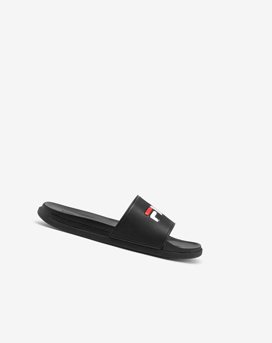 Fila Drifter Luxe Claquette Sandals Noir Rouge Blanche | 758NBITXQ