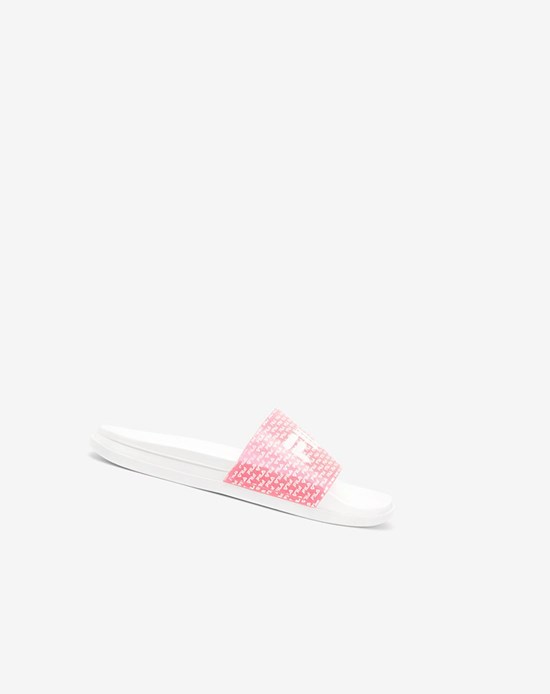 Fila Drifter Luxe Repeat Claquette Sandals Blanche Rose Blanche | 708VRZQWH
