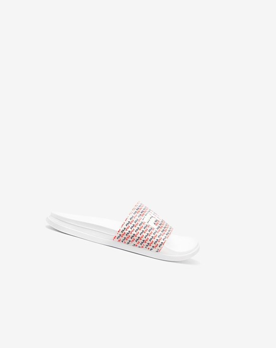 Fila Drifter Luxe Repeat Claquette Sandals Blanche Bleu Marine Rouge | 842AIMJEC