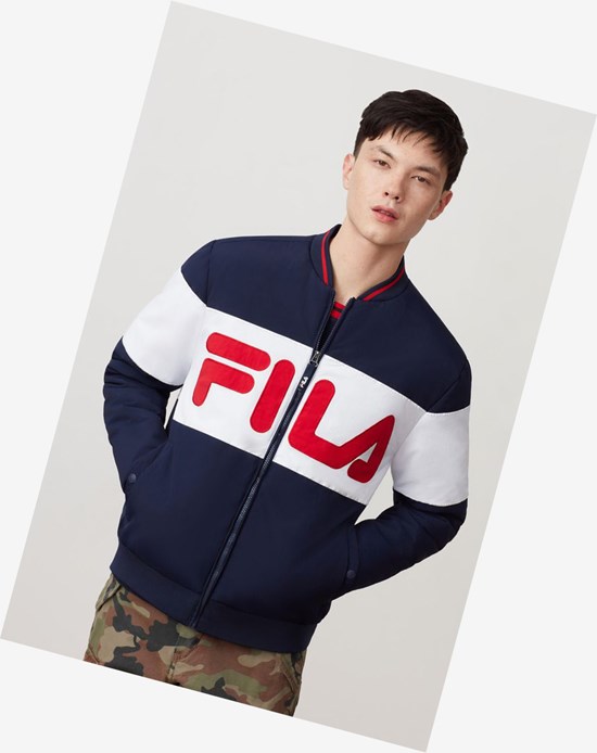 Fila Duccio Bomber Jacket Peac/Wht/Cred | 231OWRNBQ