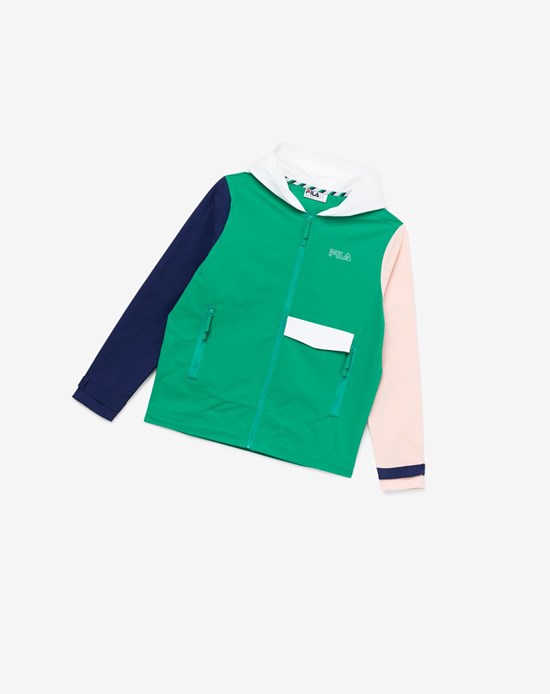 Fila Dutton Woven Vent Jacket Vert Rose | 408DJYOKV
