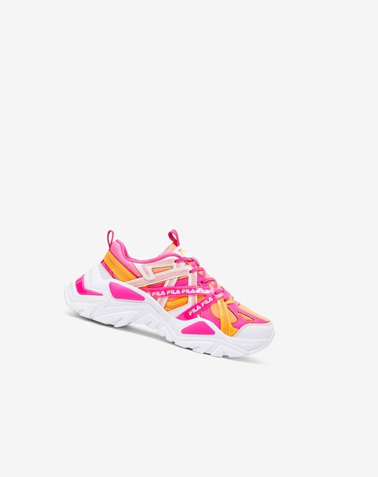 Fila Electrove 2 Stitch Sneakers Blanche Rose Orange | 182KEVPUA