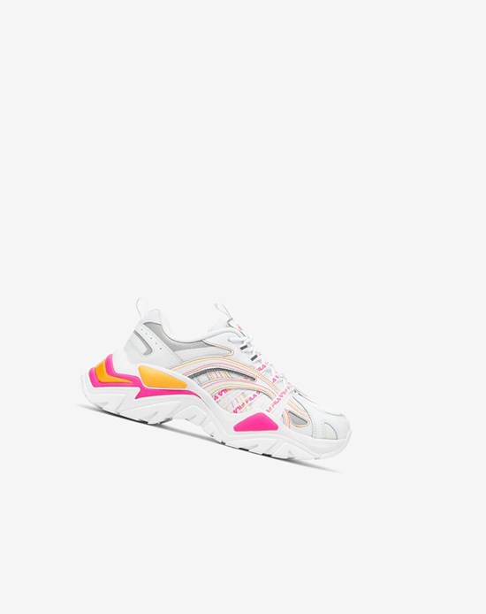 Fila Electrove Stitch Sneakers Blanche Rose Orange | 679CPTYNB