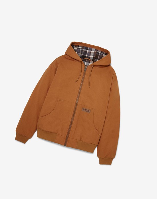 Fila Encapuchonné Bomber Jacket 971 Chestnut | 057MSNXWF