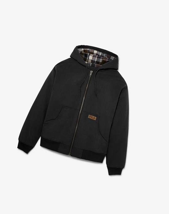 Fila Encapuchonné Bomber Jacket Noir | 572OLTHMY