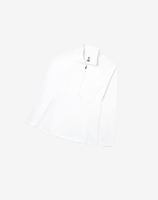 Fila Essentials 1/2 Zip Blanche | 189NGALHU