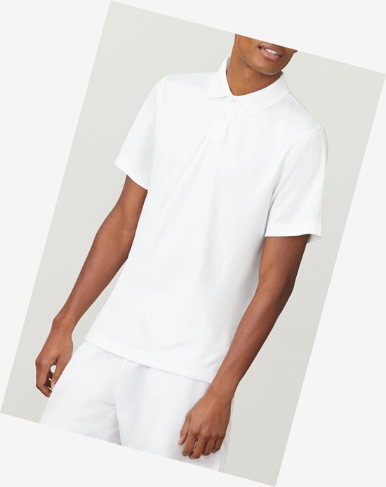 Fila Essentials Drop Needle Polo Blanche | 657LHOKXW