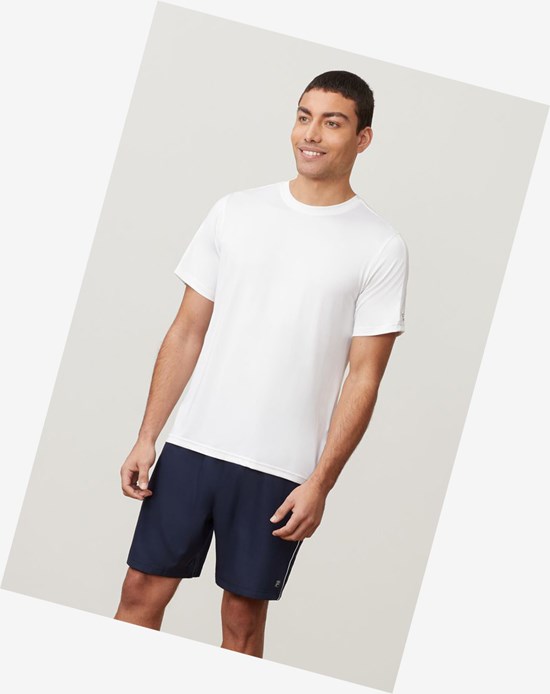 Fila Essentials Heather Mesh Crew Blanche | 128GOCHAB