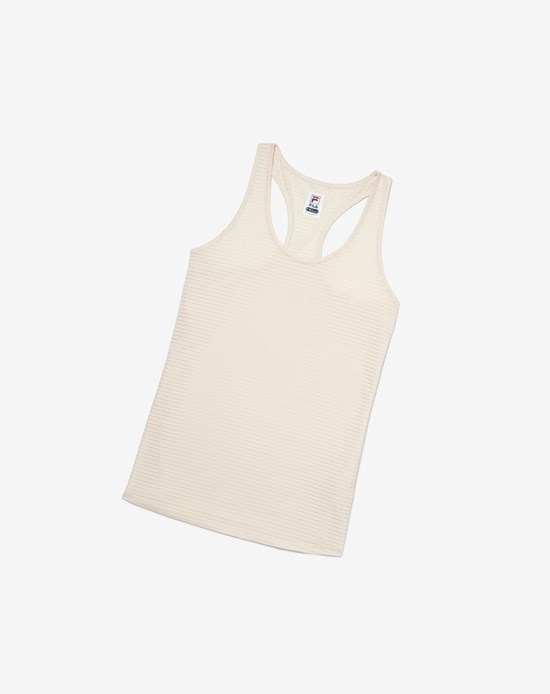Fila Essentials Racerback Tank 140 Ecru | 971UJNYKQ