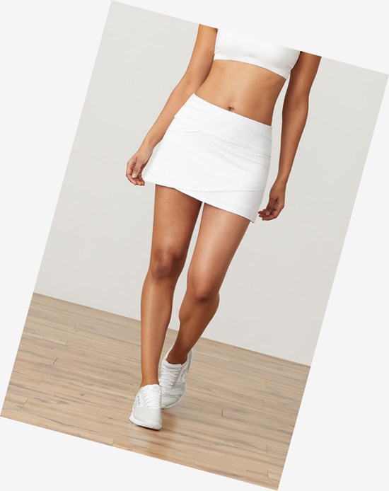 Fila Essentials Tiered Skort Blanche | 015TPMAQH