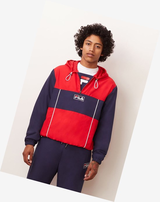 Fila Europa 1/2 Zip Vent Jacket Peac/Cred/Wht | 926YIJMHN