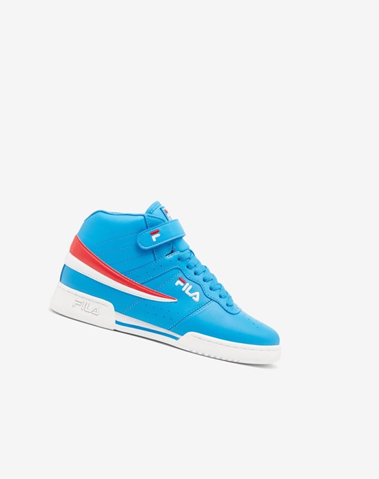 Fila F-13 Mid Tennis Shoes Bleu Rouge Blanche | 825MZILBV