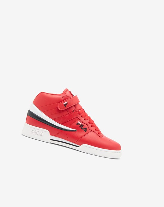 Fila F-13 Mid Tennis Shoes Rouge Noir Blanche | 295NBHVJS