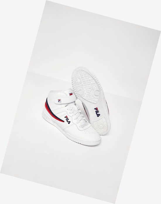 Fila F-13 Tennis Shoes Wht/Fnvy/Fred | 105EBQWIL