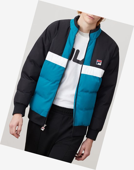 Fila Fausto Ski Jacket Blk/Hblu/Wht | 930MLTDCF
