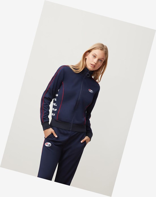 Fila Fernanda Piste Jacket Peac/Wht/Cred | 140MPWQVH