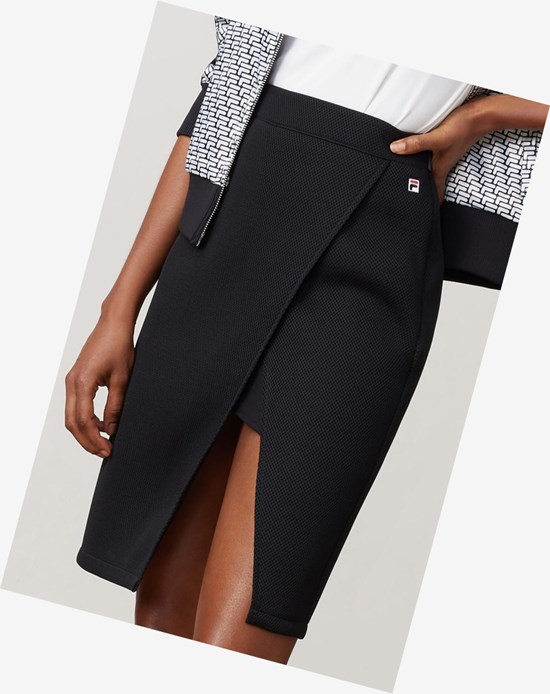Fila Fila Milano High Slit Skirt Noir | 753QOKHIL
