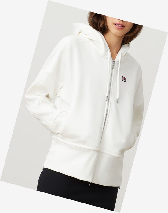 Fila Fila Milano Knit Full-zip Hoodie Off-white | 652PASJDI