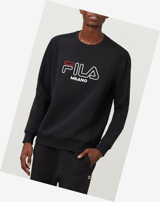 Fila Fila Milano Neoprene Sweatshirt Noir | 283RMQOVP